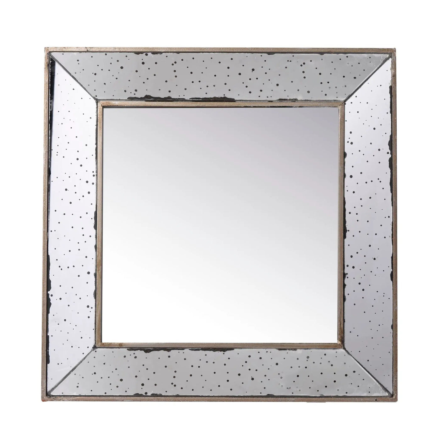 Distressed Accent Mirror, Traditional Style Framed Wall Mirror For Living Room by HouseOfZazla