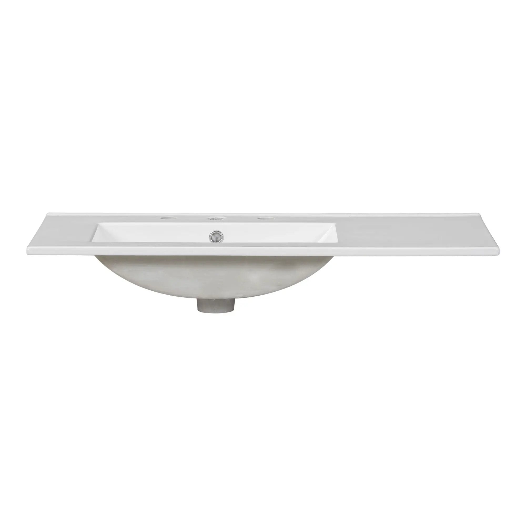 Bathroom Vanity With Ceramic Sink Combo, Abundant Storage Cabinet 2 Soft Close Doors And 5 Drawers by HouseOfZazla