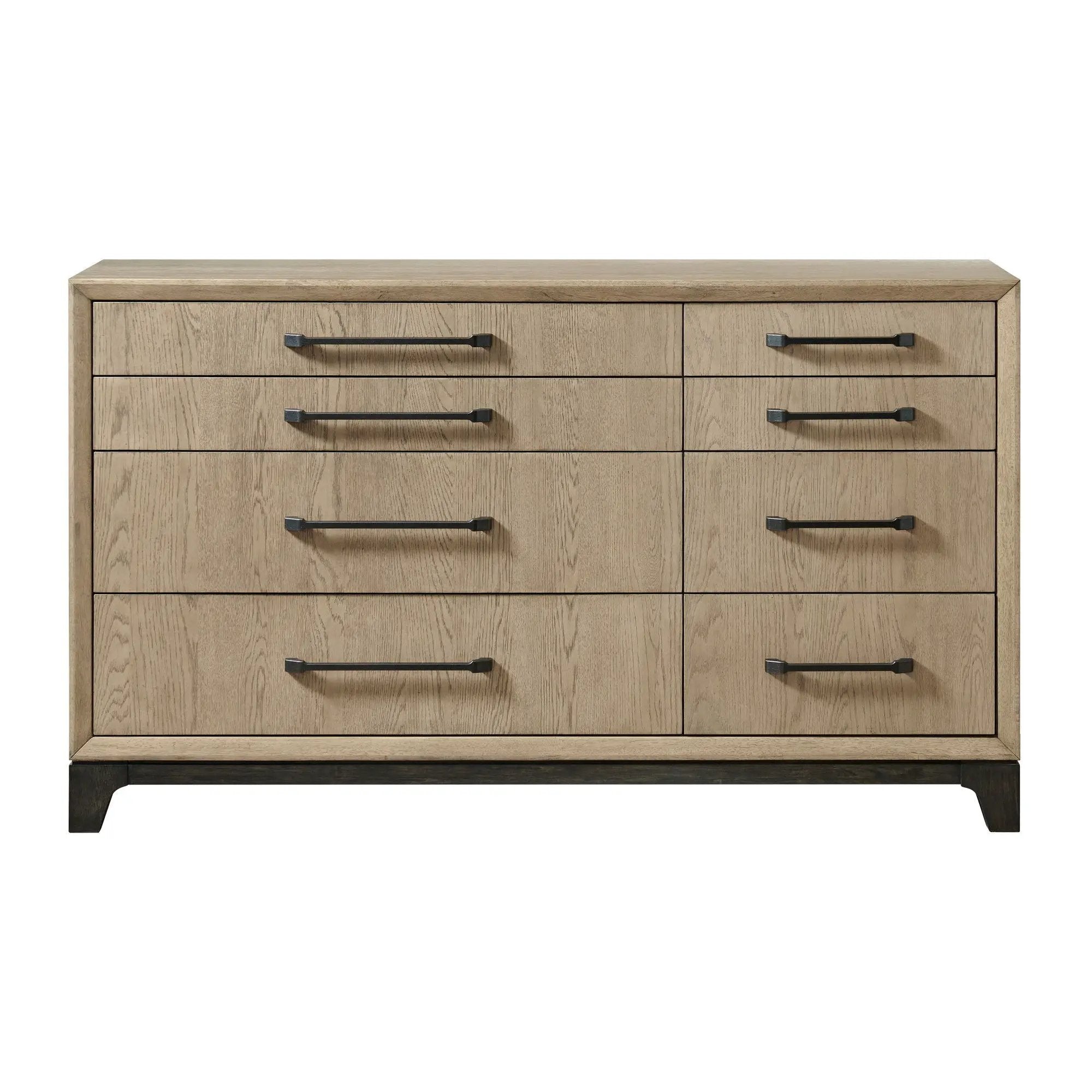 8 Drawer Dresser With Feet And Pulls - Brown by HouseOfZazla