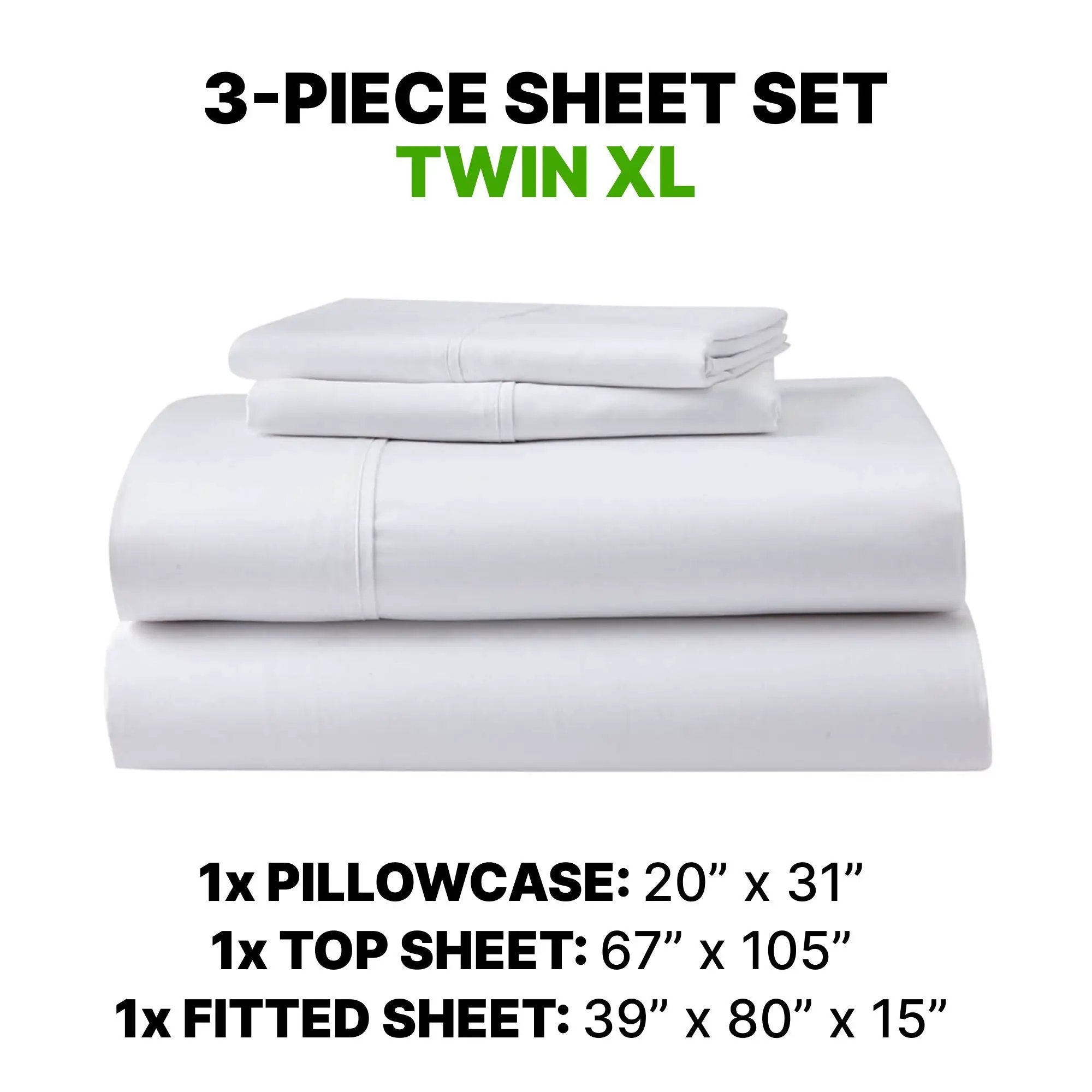 Sheet Set Luxurious Supima Cotton & TENCEL Blend with GhostGrip Bands by HouseOfZazla