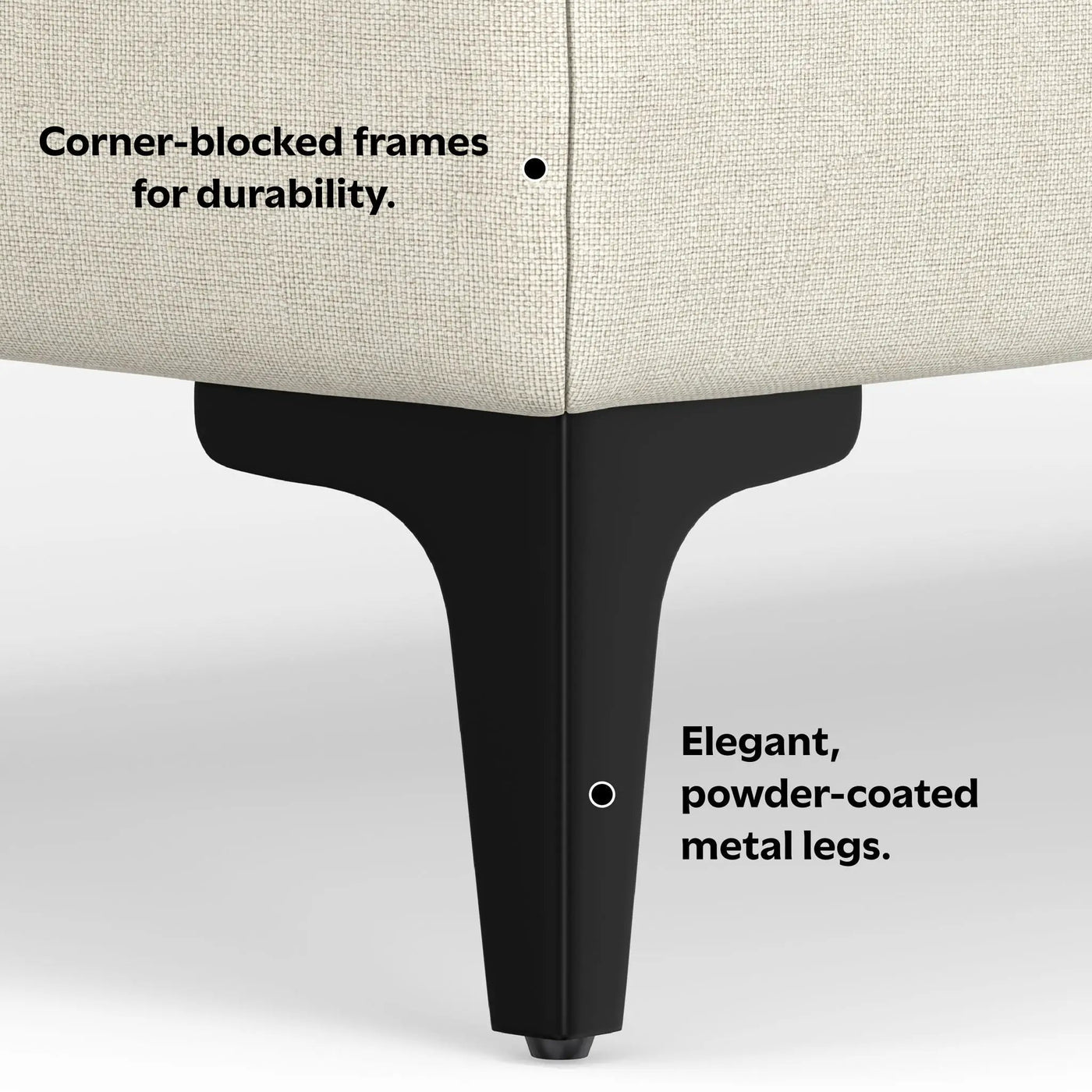 Ava - Versatile Mid Century Ottoman by HouseOfZazla