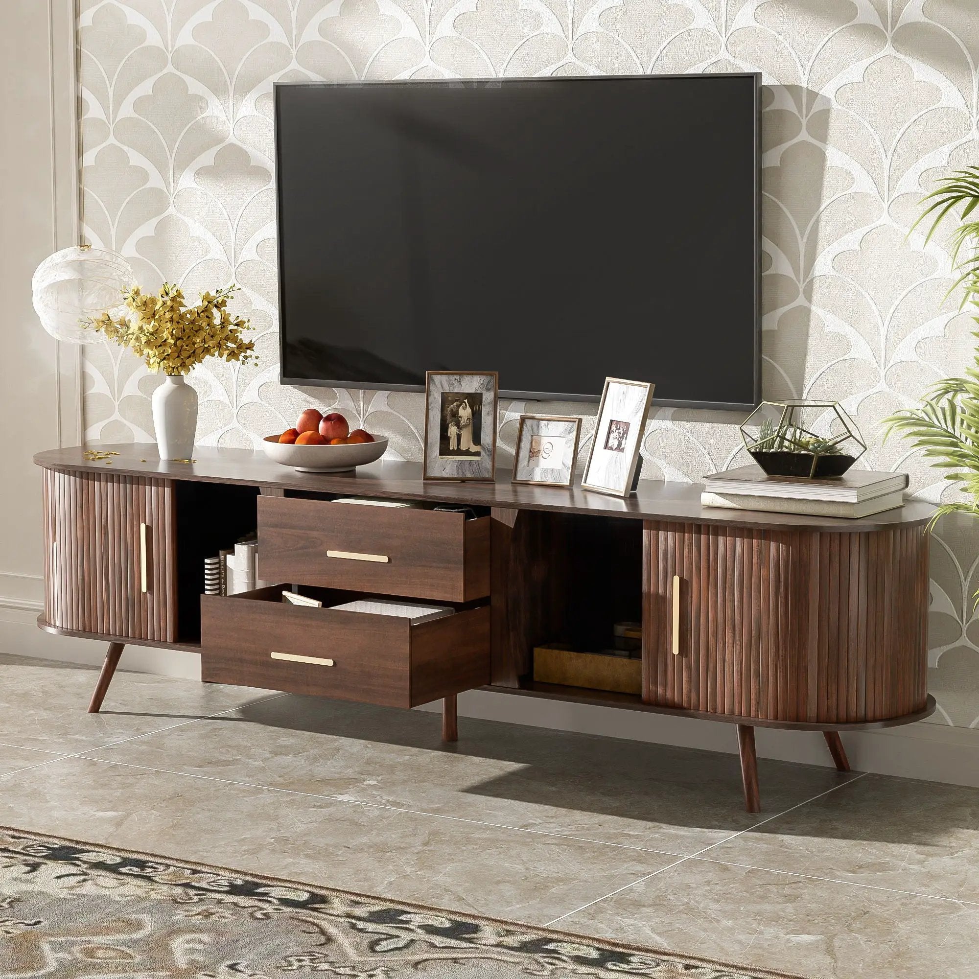 TV Stand, Entertainment Center With Storage by Unique Piece Furniture