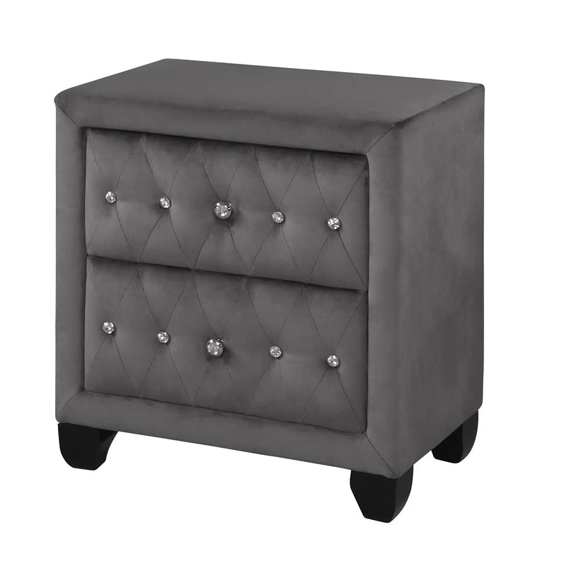 Sophia - 2 Drawer Upholstered Nightstand by HouseOfZazla