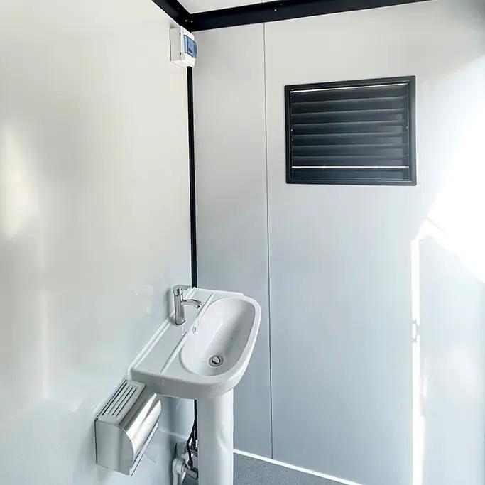 Portable Toilet Cabin - Outdoor Shower Room with Shower, Lights, Sink, and Ventilation Fan by HouseOfZazla
