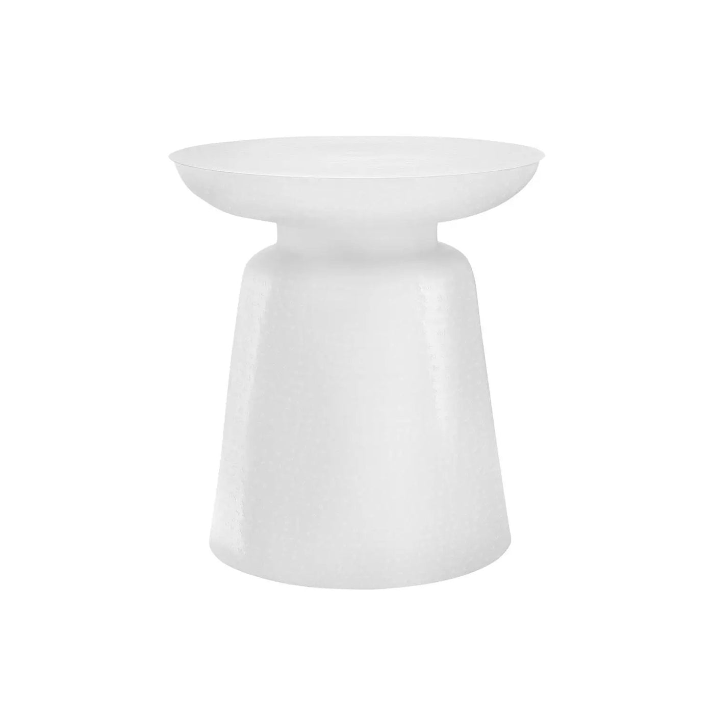 Drum Accent Side Table, Hammered Texture by Unique Piece Furniture