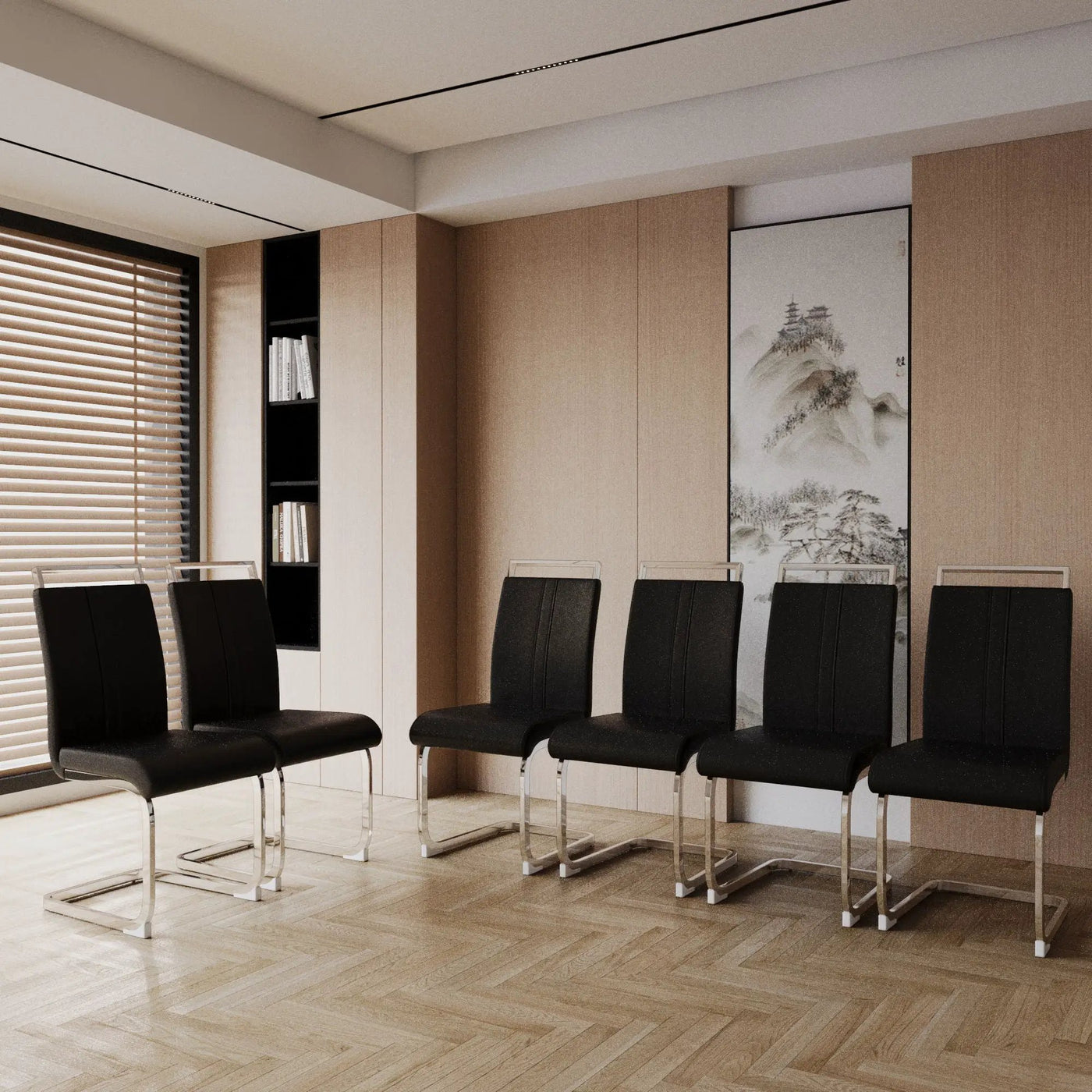 Modern Dining Chairs With Padded Seat, High Back by HouseOfZazla