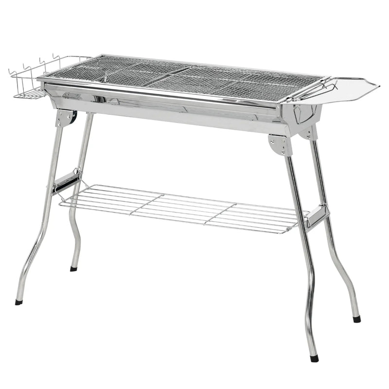 Outsunny Charcoal Grill Stainless Steel Portable Folding BBQ by HouseOfZazla