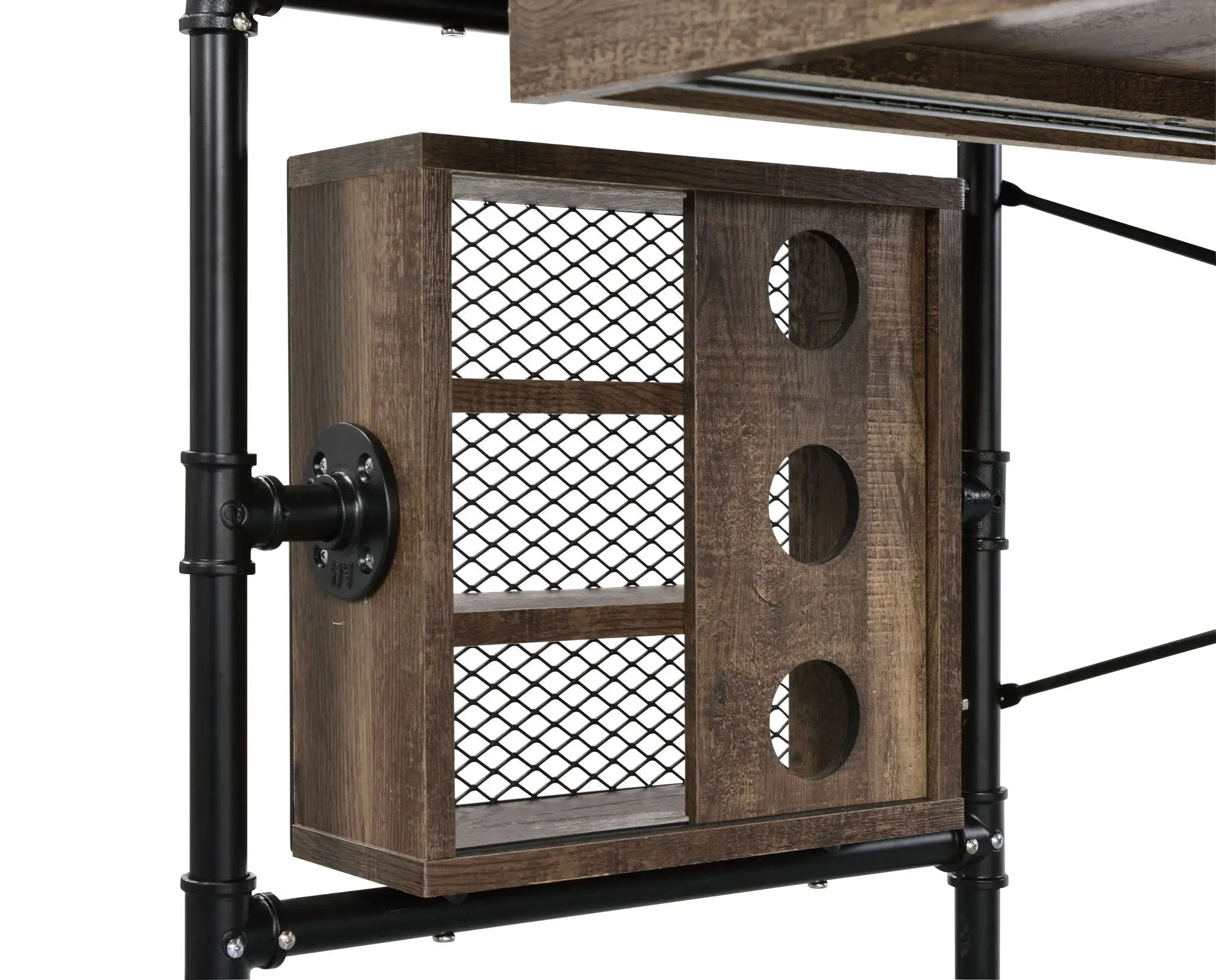 Endang - Writing Desk - Weathered Oak / Black by Unique Piece Furniture