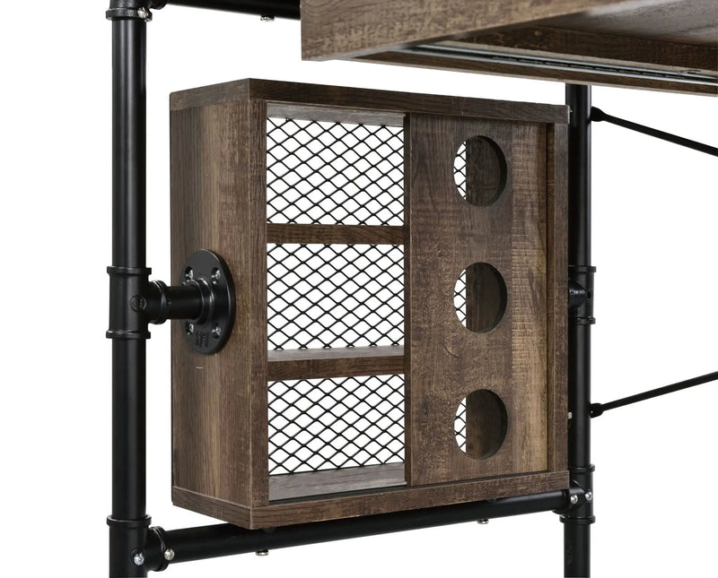 Endang - Writing Desk - Weathered Oak / Black by Unique Piece Furniture
