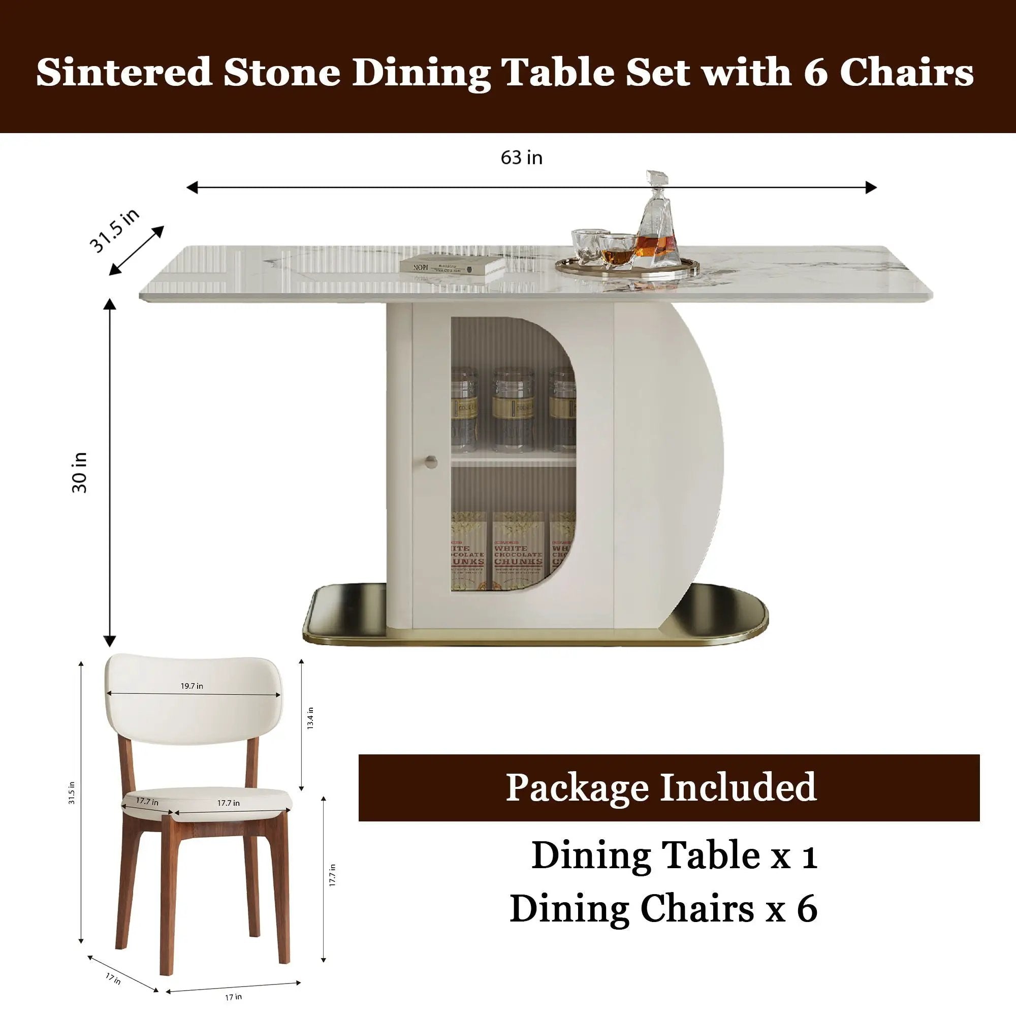 Dining Table Set With Storage, Includes Chairs For Kitchen by HouseOfZazla