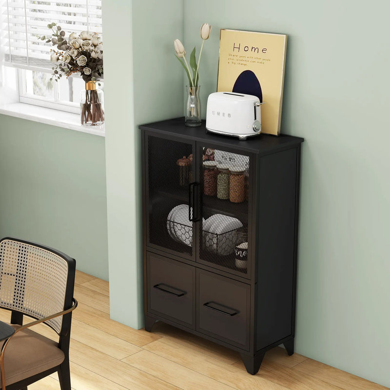 Storage Cabinet With 4 Iron Doors by HouseOfZazla