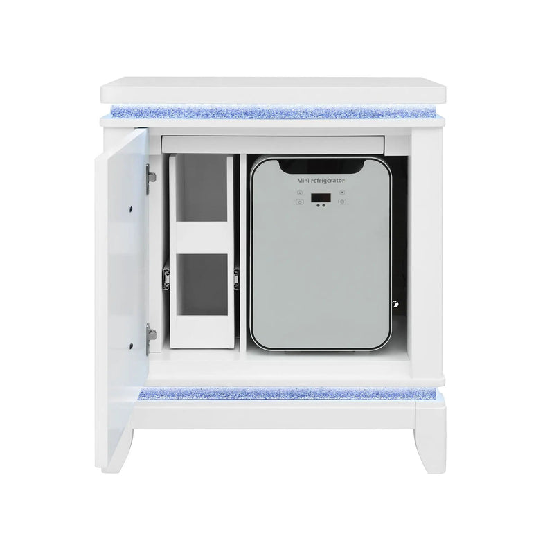 Adalid - Nightstand With Cooler, USB And Speaker - White by Unique Piece Furniture
