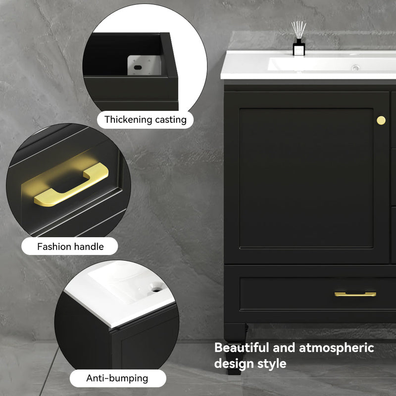 30" Black Bathroom Vanity by HouseOfZazla