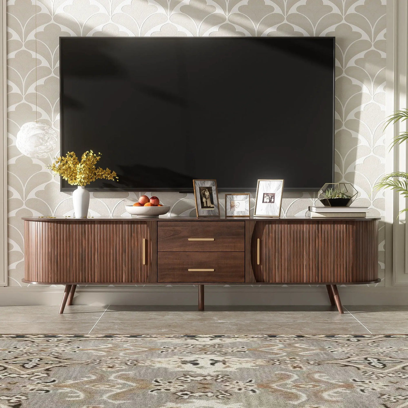 TV Stand, Entertainment Center With Storage by Unique Piece Furniture