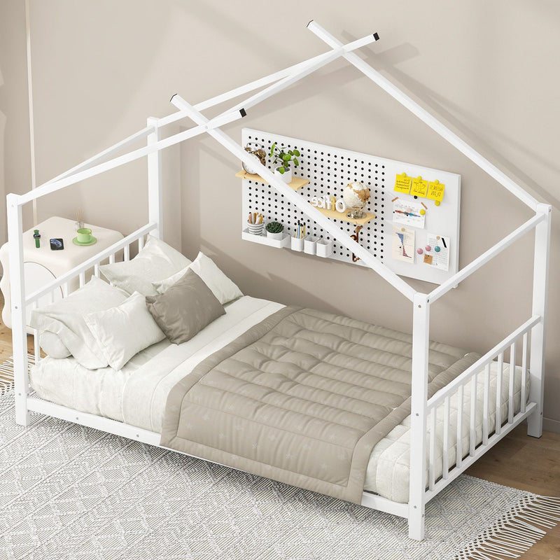 Metal House Platform Bed With Modern Design And Durable Frame by HouseOfZazla