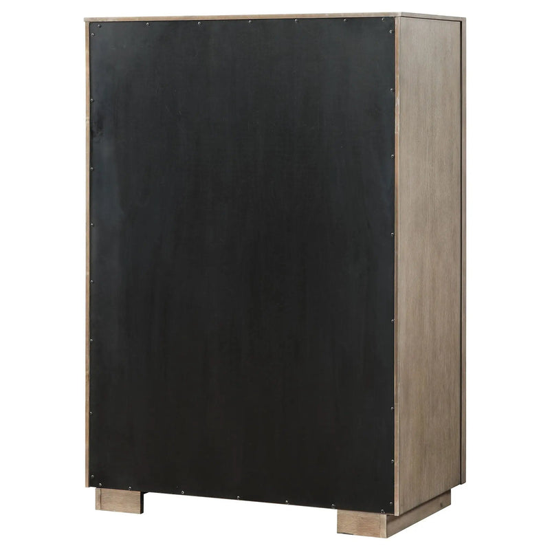 Prescott - 5 Drawer Bedroom Chest With Mitered Trim - Taupe by HouseOfZazla