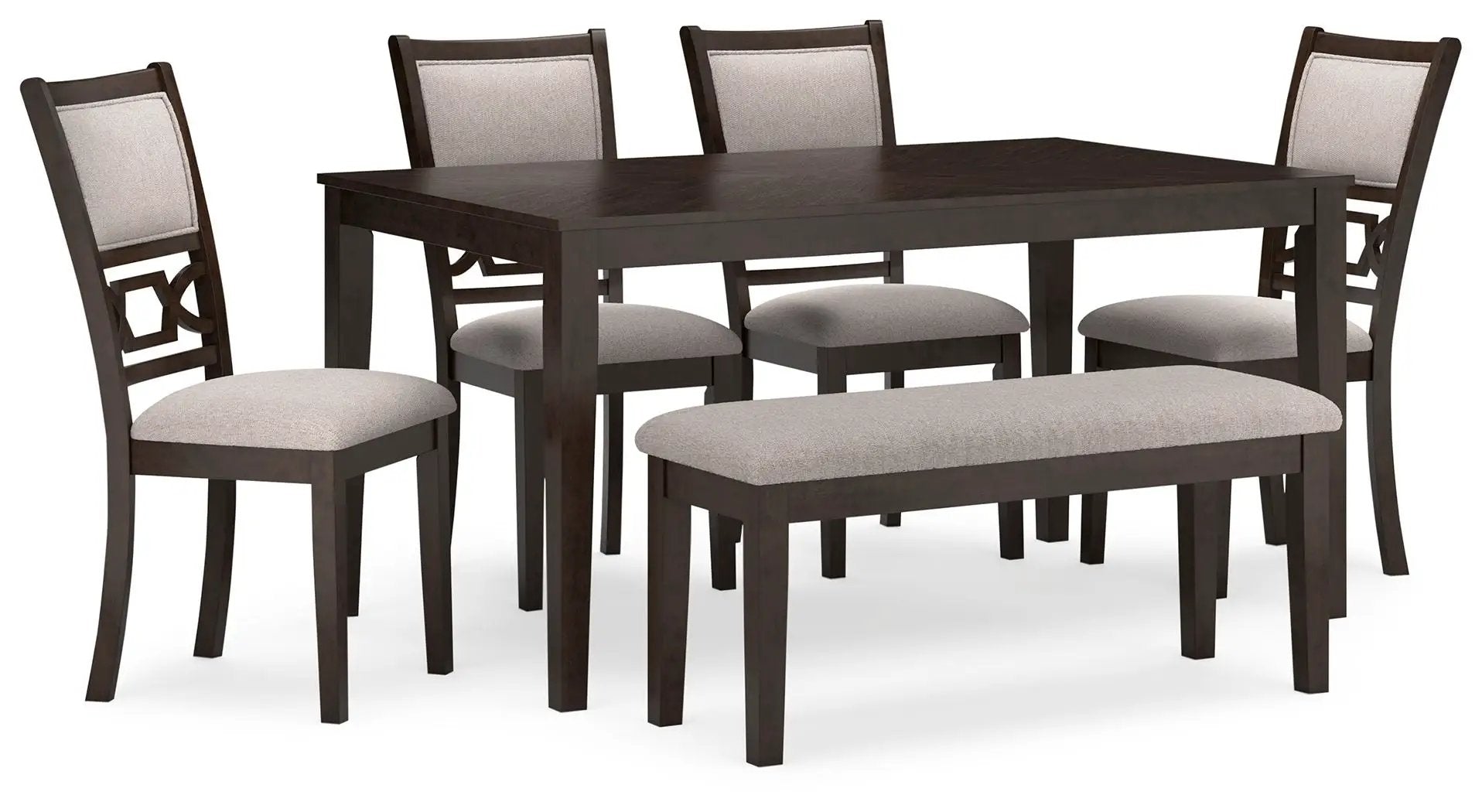 Langwest - Dining Room Table Set (Set of 6) - Brown by Unique Piece Furniture
