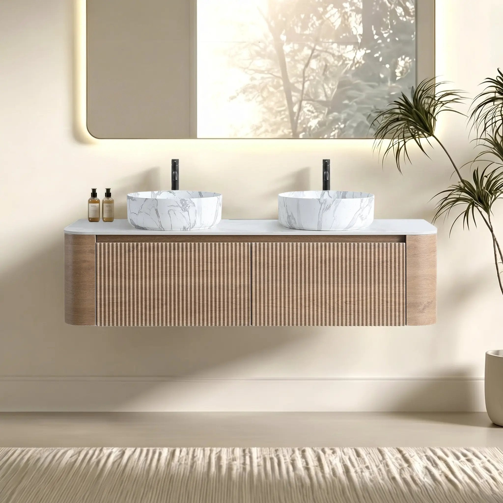 Erba 60 Inch Bathroom Vanity with Sink in Honey by HouseOfZazla