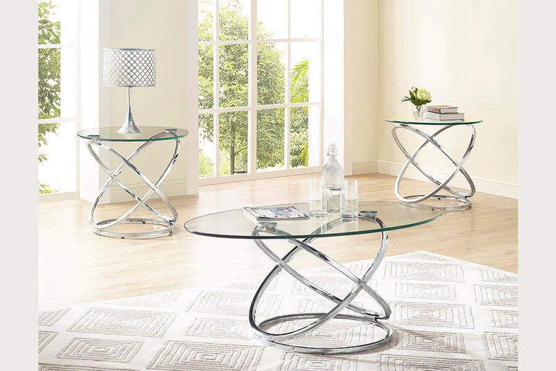 Cocktail Table Set - Chrome by Unique Piece Furniture