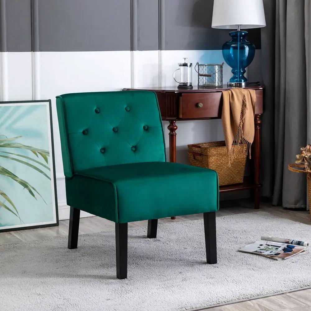 Reese - Living Room Armless Button Tufted Pattern Accent Chair (Set of 2) by Unique Piece Furniture