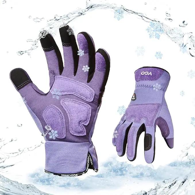 Vgo... Winter Gardening Gloves Women,Safety Work Gloves, Puncture-proof,Thornproof,Touchscreen(1 Pair,S,Purple,SL7471FLWP) by GreenHaven Gardens