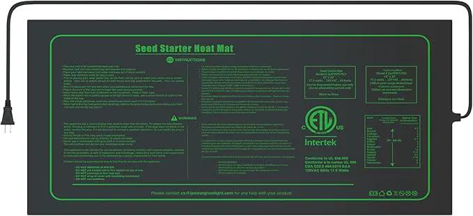 iPower Seedling Heat Mat Waterproof Durable Germination Station Warm Hydroponic Pad for Indoor Home Gardening Seed Starter by GreenHaven Gardens