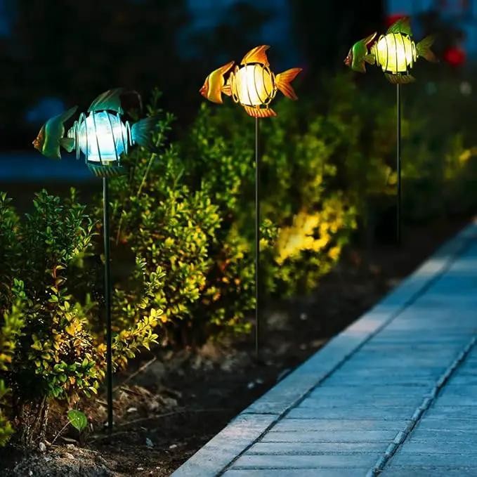 Outdoor Garden Solar Lights,Fish Solar Figurine Lights with Stakes,Waterproof Decorative Solar Lights for Patio,Yard,Lawn,Garden Stakes Decorative Present for Mom by GreenHaven Gardens