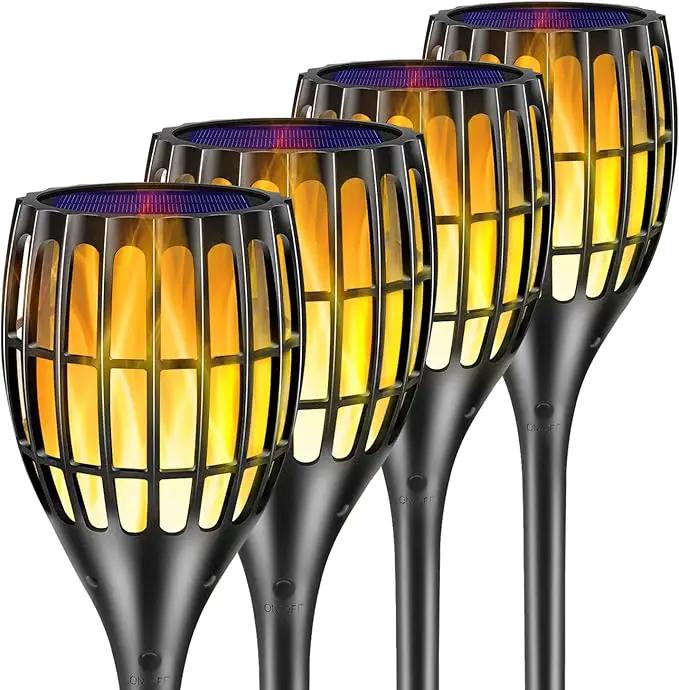 Outdoor Solar Lights Upgraded,Waterproof Flickering Flames Torches Lights Solar Spotlights Landscape Decoration Lighting Dusk to Dawn Auto On/Off Security Torch Light for Patio Driveway, 4P by GreenHaven Gardens