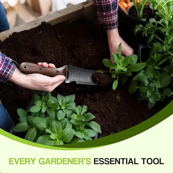 Gracfulcub Garden Knife for Weeding, Garden Tools with Sheath, Full-Tang Wood Handle, 7" Stainless Steel Blade with Cutting Edge by GreenHaven Gardens