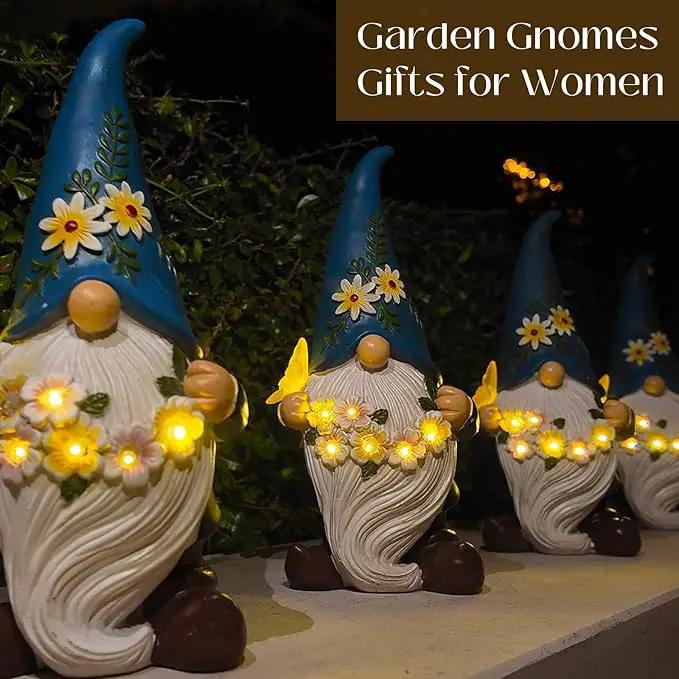 DKJOCKY Funny Garden Gnomes Gifts for Women, Solar Gnomes Decorations for Yard, Garden Oranments Outdoor Gardening Birthday Gifts for Women Mom Grandma Wife by GreenHaven Gardens