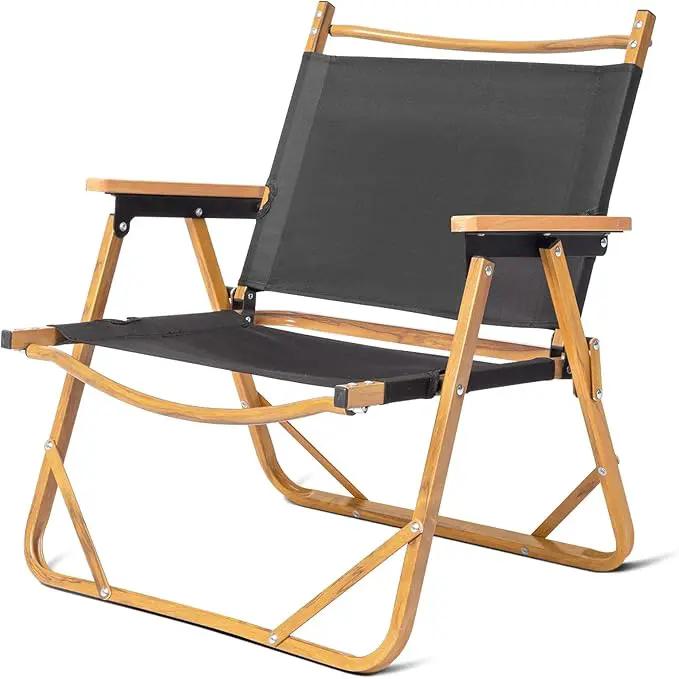 Outvita Portable Folding Camping Chair, Ultralight Low Beach Chair, Durable Aluminum Frame Armchairs for Hiking Concert Fishing Picnic, Supports 221Lbs by GreenHaven Gardens