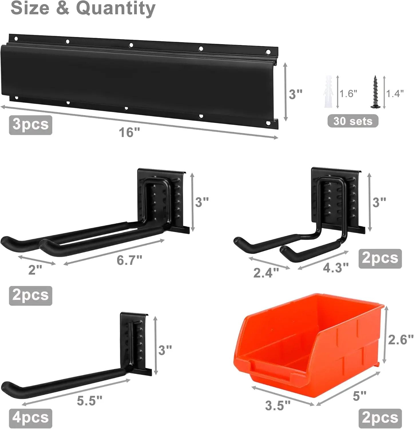 Garage Tool Organizer and Hanging Storage Rack, Heavy Duty Hooks for Organizing Various Tools in Shed, Garden, Yard by GreenHaven Gardens