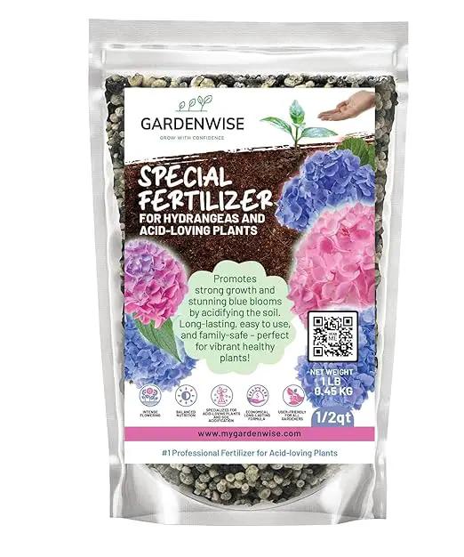 Slow Release Hydrangea Fertilizer with Iron & Sulfur – Indoor & Outdoor Soil Acidifier for Miracle Growth (1/2 qt) by GreenHaven Gardens