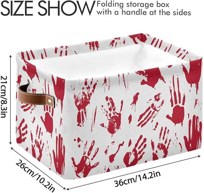 Skull Hand Rectangular Storage Basket Organizer Bin Shelf Baskets For Clothes Gifts For Home Office Dorm by GreenHaven Gardens