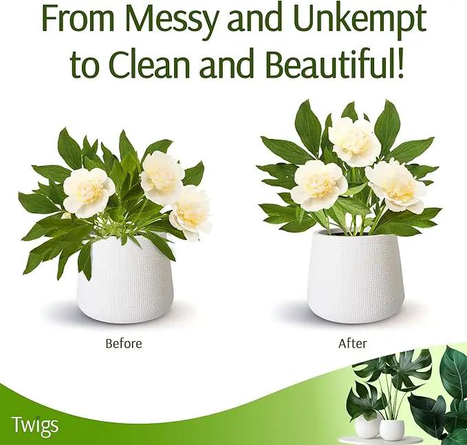 Stackable Plant Support Stakes, Stem Holder Structure for Indoor & Outdoor, Garden Accessories for Climbing & Potted Plants, Trellis Alternative - Peony (Light Green), 3 Pack, 17" L by GreenHaven Gardens