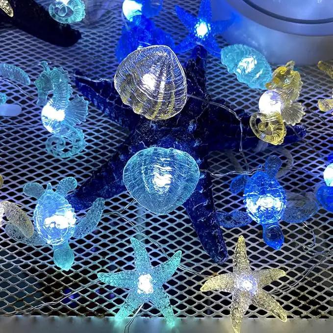 JASHIKA Solar Power Outdoor Coastal String Lights Garden Fence by GreenHaven Gardens