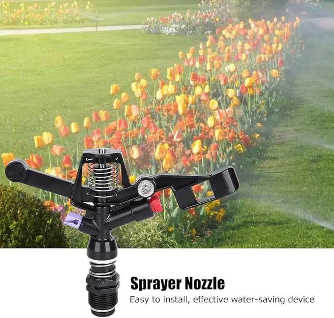 5PCS Garden Impulse Sprinkler Impact Sprinkler for Watering Irrigation, 3/4in DN20 Male Thread by GreenHaven Gardens
