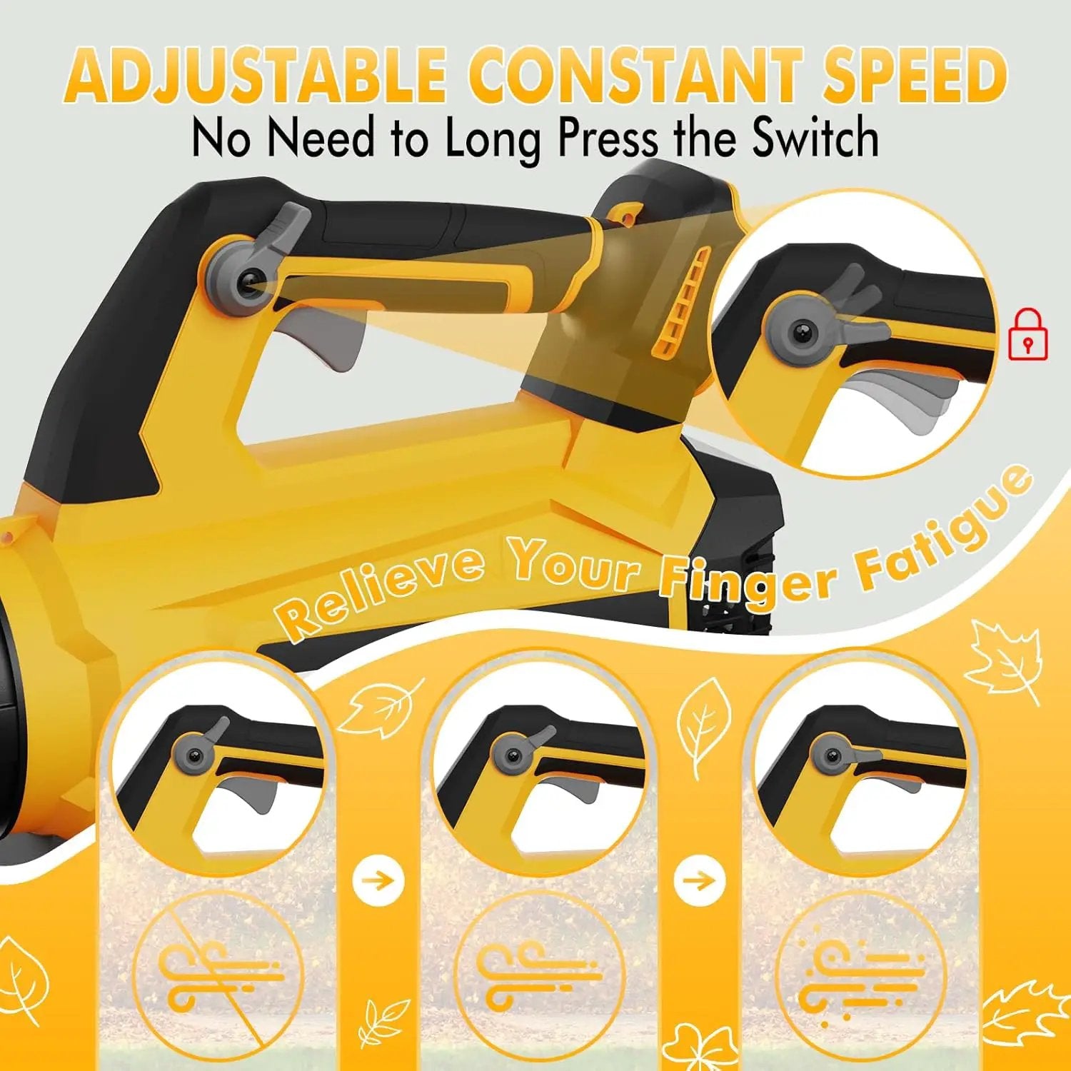Leaf Blower Cordless (Upgraded) - 630CFM/160MPH, 21V Powerful Electric Cordless Leaf Blower with 2 x 4.0Ah Batteries and Charger, Battery Powered Leaf Blowers for Lawn Care, Patio, Yard, Dust, Snow by GreenHaven Gardens