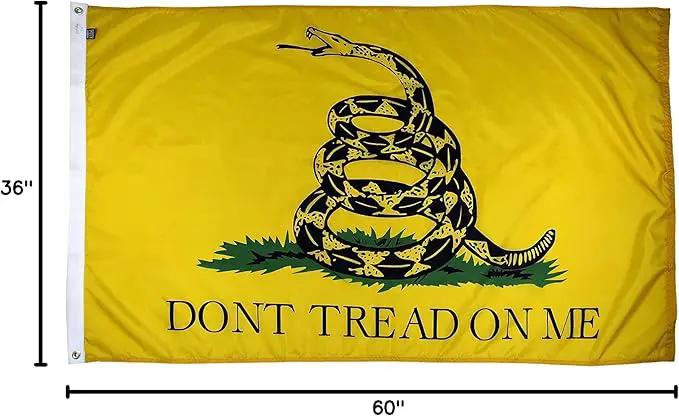 FlagSource Gadsden U.S. Nylon Historical Flag, Made in The USA, 3x5' by GreenHaven Gardens