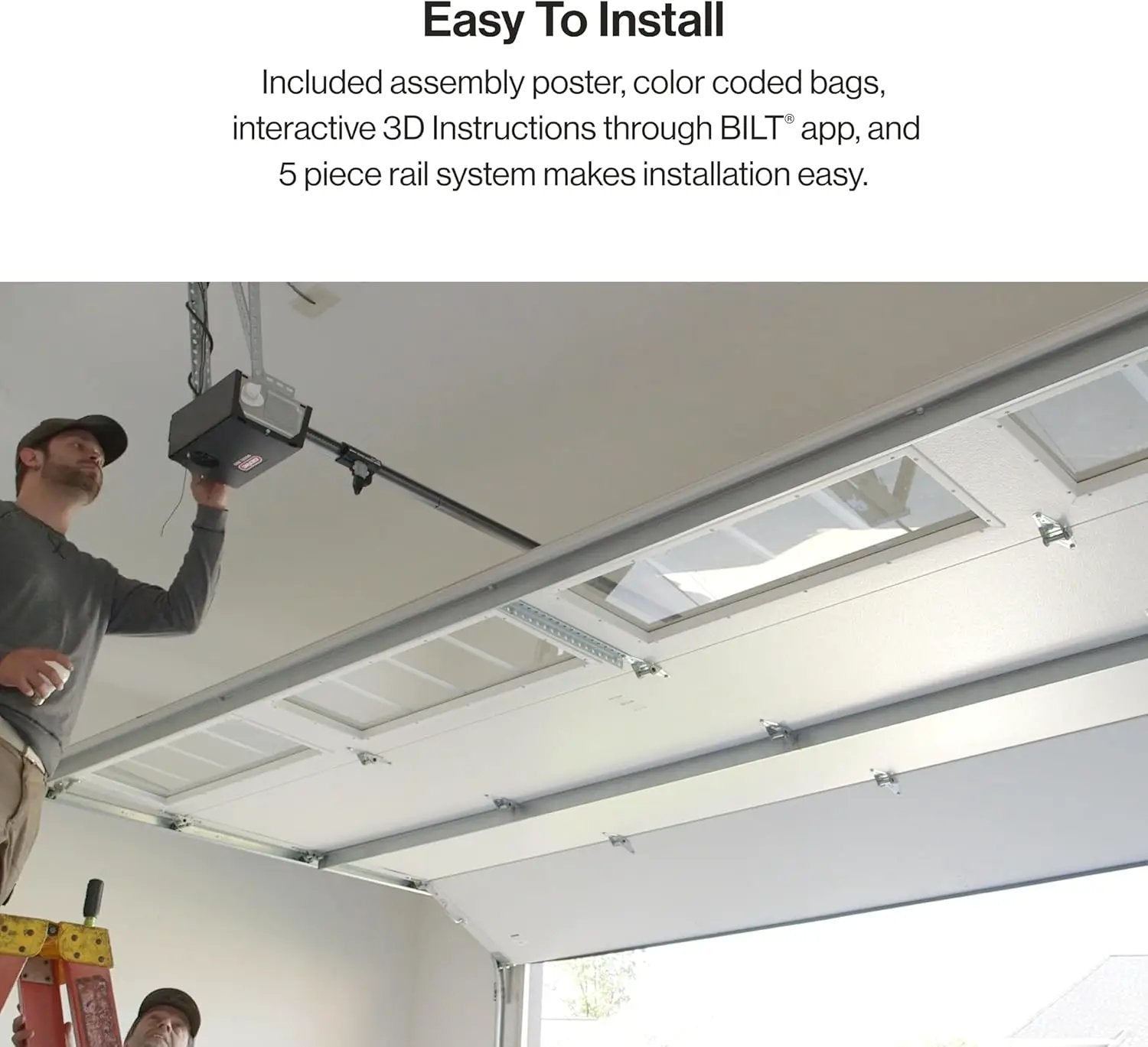 Genie Chain Drive 750 Garage Door Opener with Battery Backup, Surge Protector and one Single Button Garage Door Remote by GreenHaven Gardens