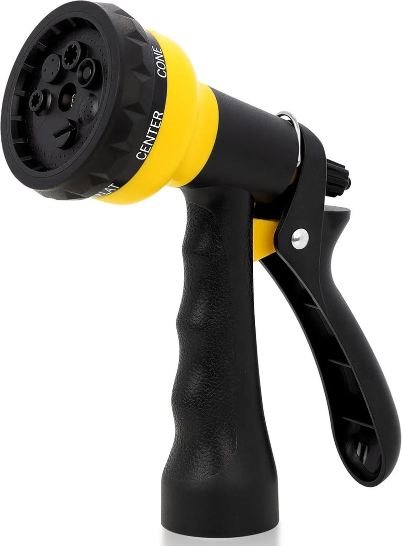 NEXCOVER Garden Hose Nozzle Sprayer - 7 Adjustable Watering Patterns Nozzle for Water Hose, Non-Slip Garden Spray Nozzle for Car Washing, Watering Plants, Pets Showering, Lawns Cleaning, Yellow by GreenHaven Gardens