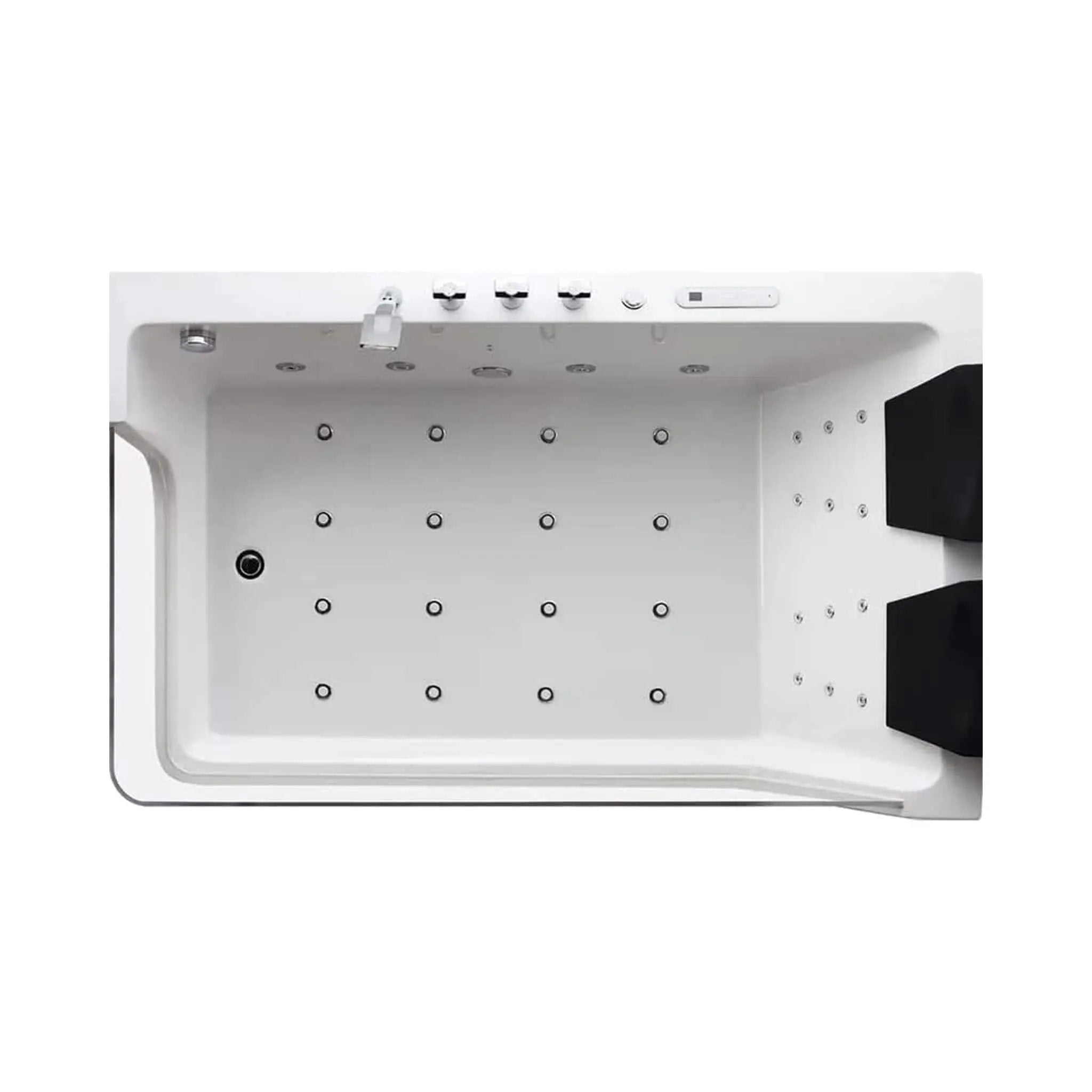 Nuvia Solstice 71-Inch Luxury 2-Person Acrylic Whirlpool Tub With LED Lights Jets And Faucet (SAK69173) by SAKSBY WHOLESALE