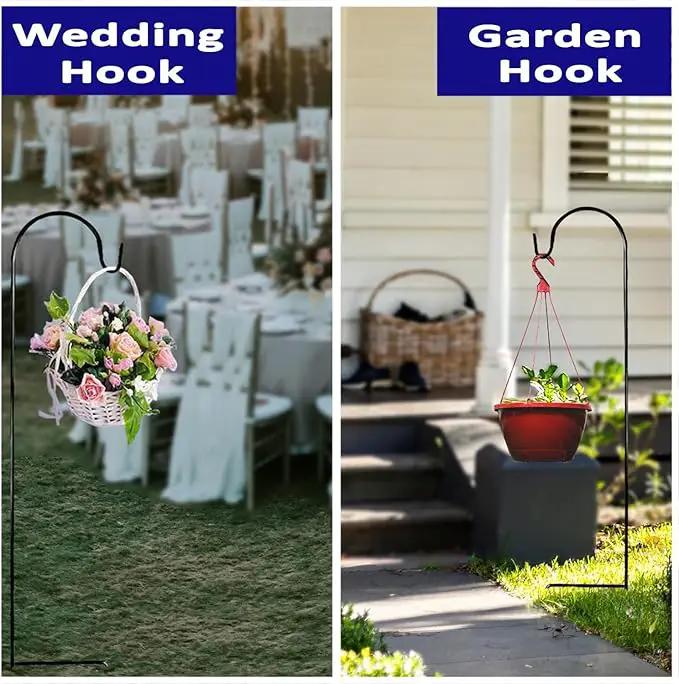 Ashman Shepherd's Hooks 35 Inch (40 Per Pack), Black, Made of Premium Metal for Hanging Solar Lights, Bird Feeders, Mason Jars, Christmas Lights, Lanterns, Garden Stakes and Wedding Décor. by GreenHaven Gardens