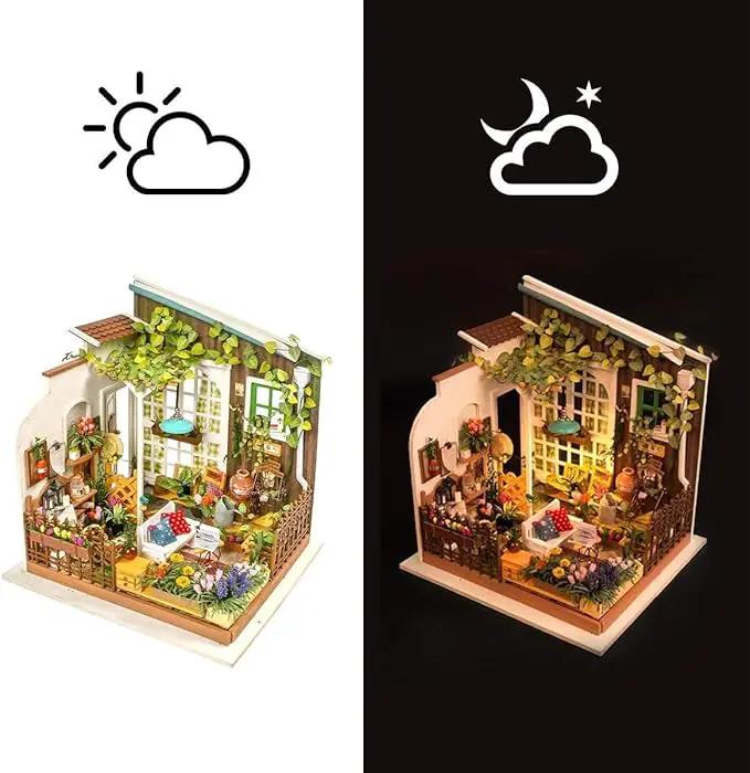Rolife 1:20 Miniature House Kits-Tiny House Kit-DIY Miniature Dollhouse Kits for Adults-Model Building Craft Kits-Hobbies Gifts for Women and Men by GreenHaven Gardens