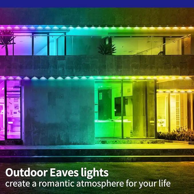 500ft Permanent Outdoor Lights, RGB LED Eaves Lights,IP67 Waterproof LED Eaves Light for Christmas,Halloween Decor,Outdoor Decor,Garden Décor（2 Rolls of 250ft） by GreenHaven Gardens
