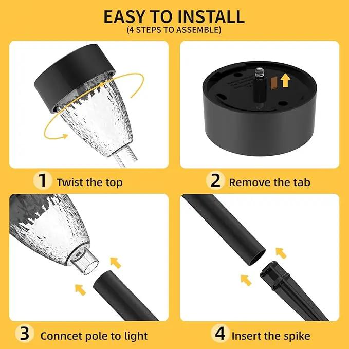 12 Pack Solar Lights Outdoor Waterproof, New Upgraded Solar Garden Lights Up to 12 Hrs Auto On/Off,Solar Pathway Lights Outdoor Outside Lights for Yard Patio,Lawn,Landscape and Pool Decor(3000K) by GreenHaven Gardens