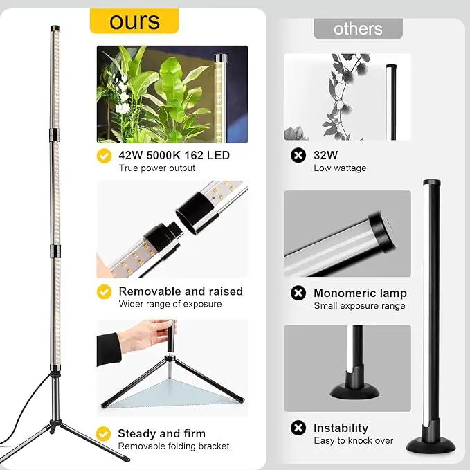 Grow Lights for Indoor Plants, Height Adjustable with On/Off Switch and Timer, Vertical Plants Grow Light for Indoor Plant Growth and Flowering by GreenHaven Gardens
