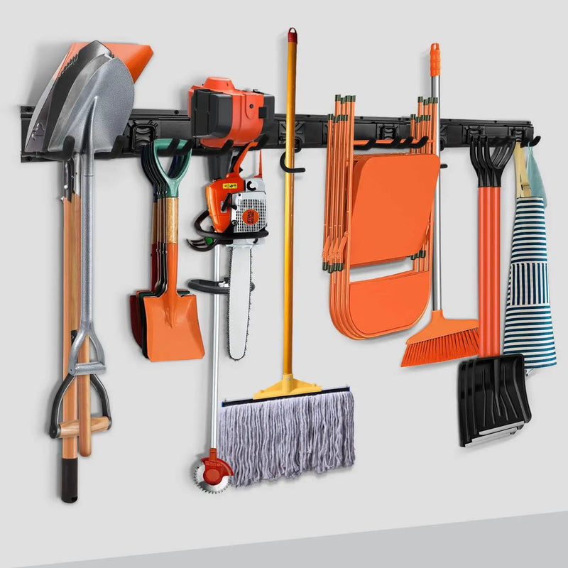 Garage Garden Tool Storage Rack Organizer Wall Mount, Yard Shovel Rack Holder Organization, Heavy-Duty Extra Width Panels for Hanging Landscaping Equipment,Ladders,Sport Gears,Hoses,Lawn Trimmer by GreenHaven Gardens