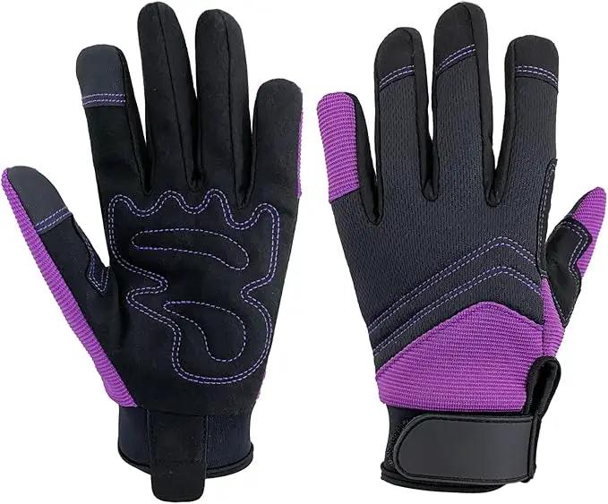 Gardening Gloves for Men and Women, Thorn Proof & Puncture Resistant Working Gloves, Gloves for Safety Work and Gardening, Gardening Gifts, Synthetic Leather Spandex Mechanic with Touchscreen Support by GreenHaven Gardens