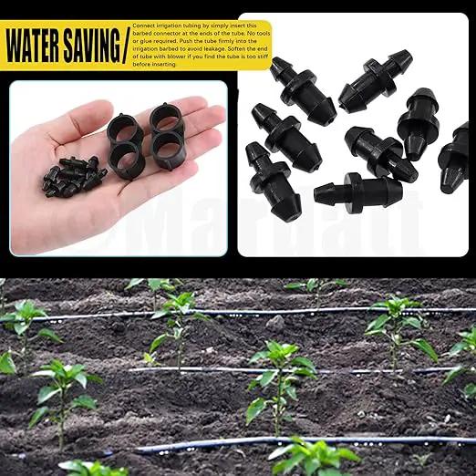 32Pcs Drip Irrigation Tubing Hole Punch & Fitting Insertion Tool with 1/2" 3/8” Drip Tube Closure Connectors End Cap Plugs for 5/8" 25/32" 1" Pipe Garden Greenhouse Agricultural Watering by GreenHaven Gardens